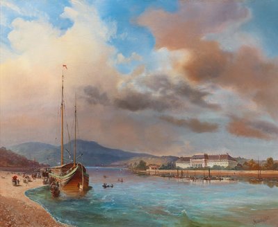 Scène van Koblenz aan de Rijn door Gabriel Stransky